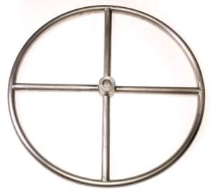 Pusty rura ręka koło fabryki